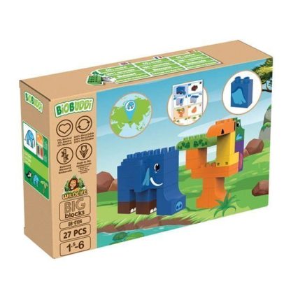 Dschungel - Bausteine Bioplastic Spielzeug, 100% Naturlich - box