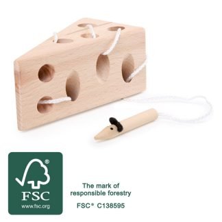 Fädelspiel Käse und Maus FSC